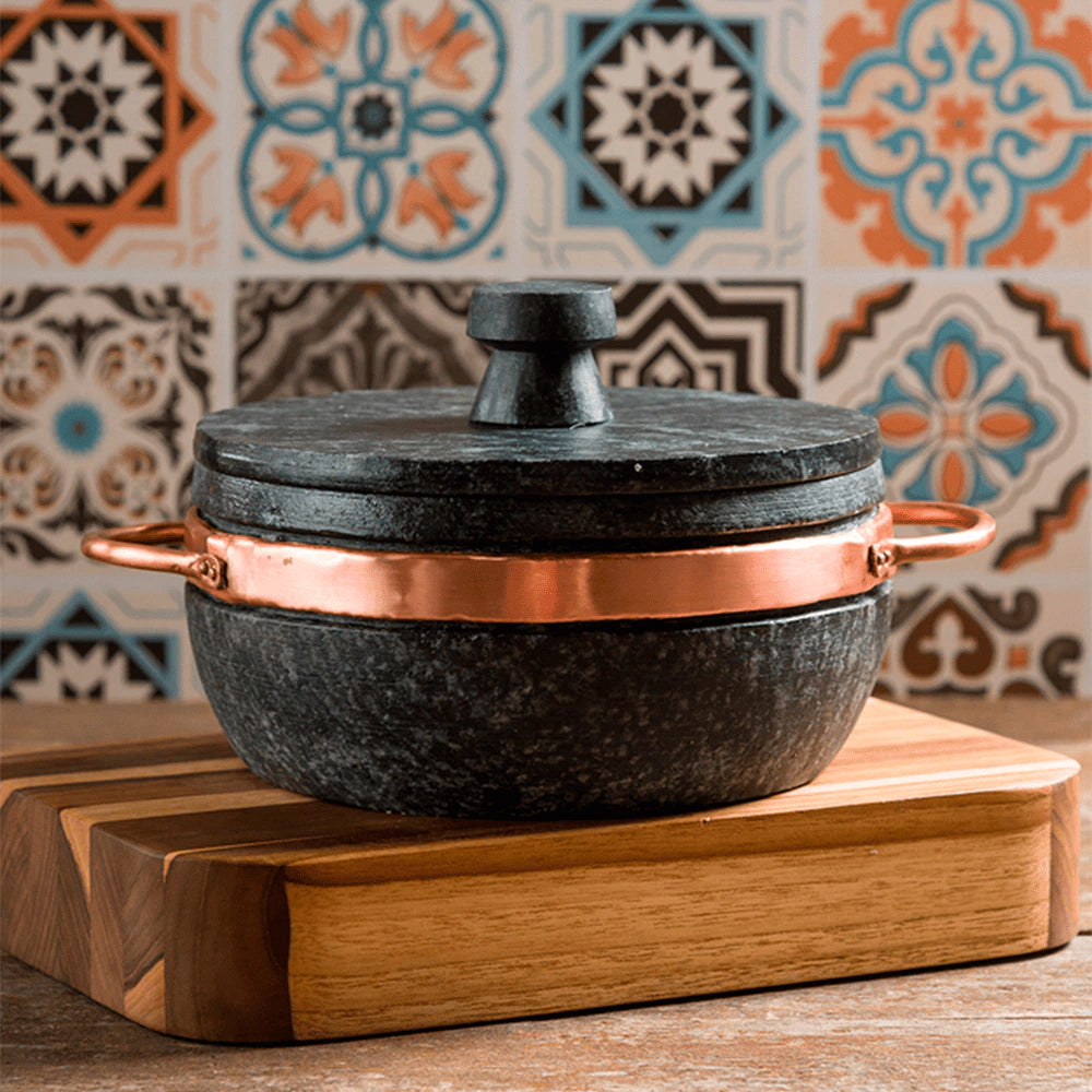 PANELA DE PRESSÃO DE PEDRA + BRINDE ESPECIAL
