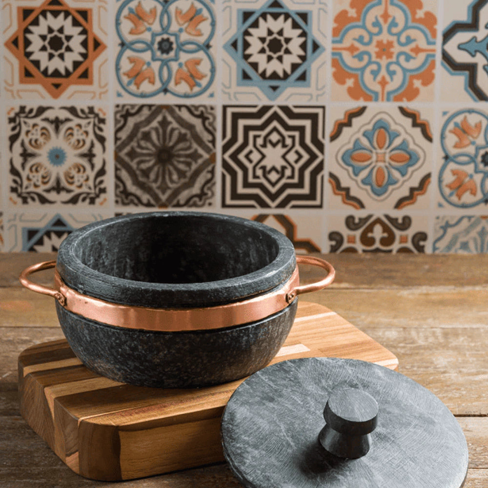 PANELA DE PRESSÃO DE PEDRA + BRINDE ESPECIAL