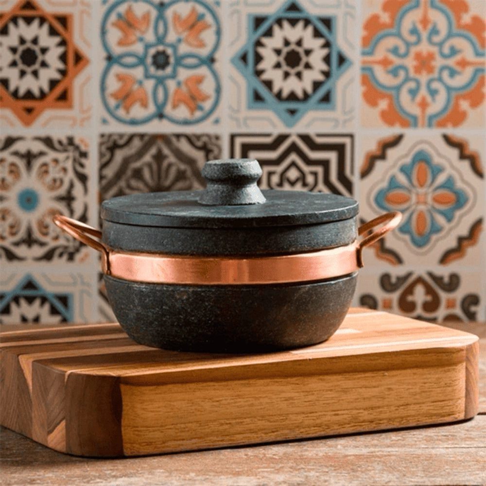 PANELA DE PRESSÃO DE PEDRA + BRINDE ESPECIAL